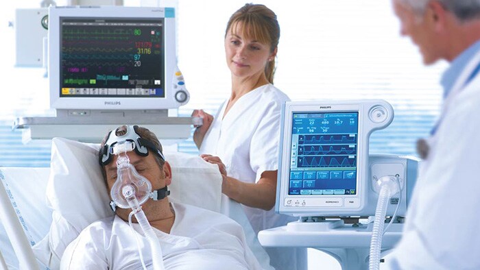 Hospital respiratory ventilation