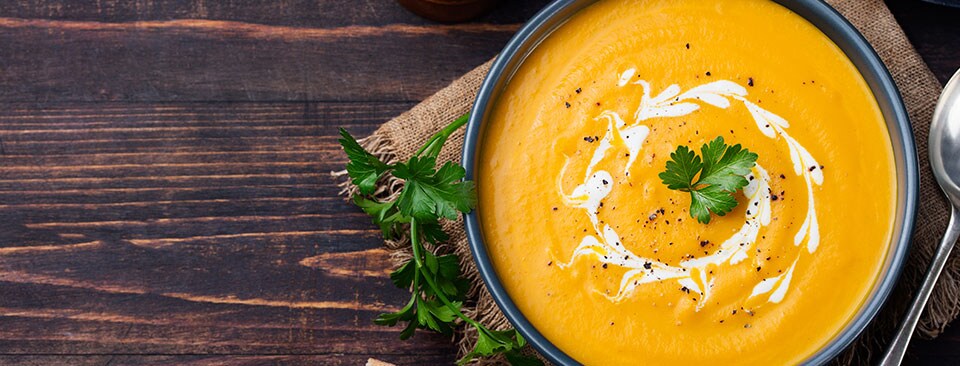 Carrot and mango soup