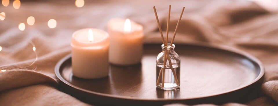 Candles and essential oil
