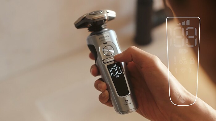 Navigation, icons and lights on your S9000 shaver